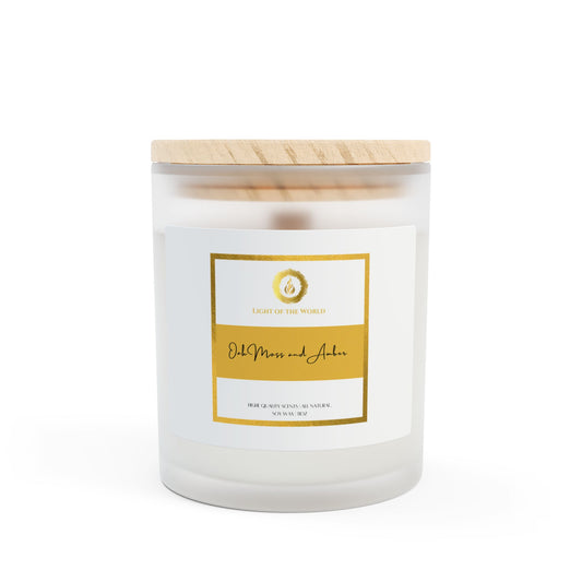 Oakmoss and Amber Luxury Coconut Soy Candle 11 oz