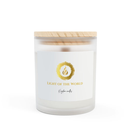 Non toxic Soy Candle Frosted Glass, White and Gold, high quality scents