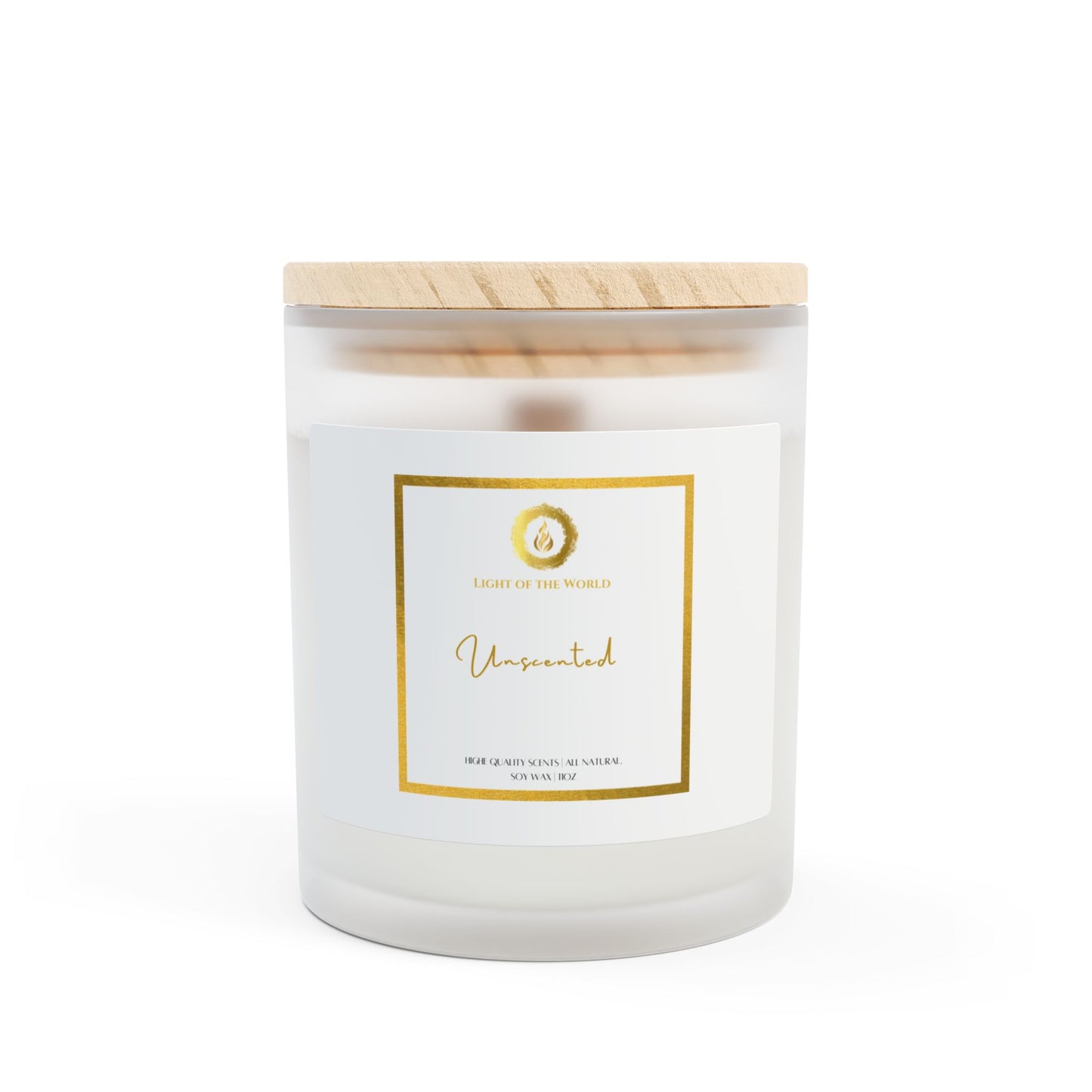 Unscented Luxury Coconut soy Candle, 11oz